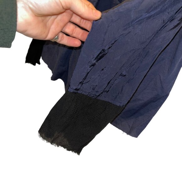 pas de calais blue black 2 piece textured washed wool top jacket S FRENC… - Picture 6 of 8